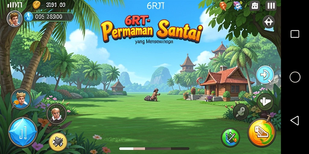 Tampilan gameplay 6RT yang penuh warna dan interaktif.