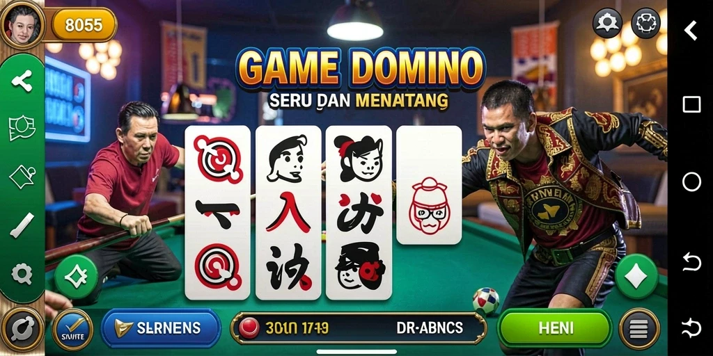 Tampilan gameplay menarik dalam game Domino 8055.
