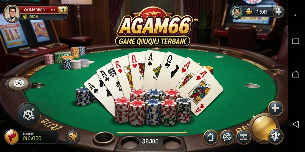 Screenshot AGAM66 menunjukkan gameplay QiuQiu yang mendebarkan.