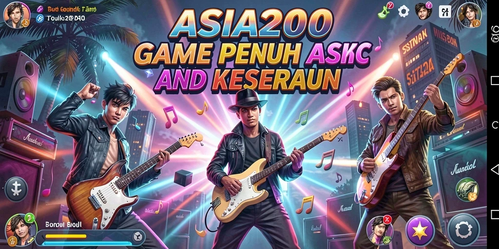 Tampilan gameplay seru dari ASIA200 yang penuh musik.