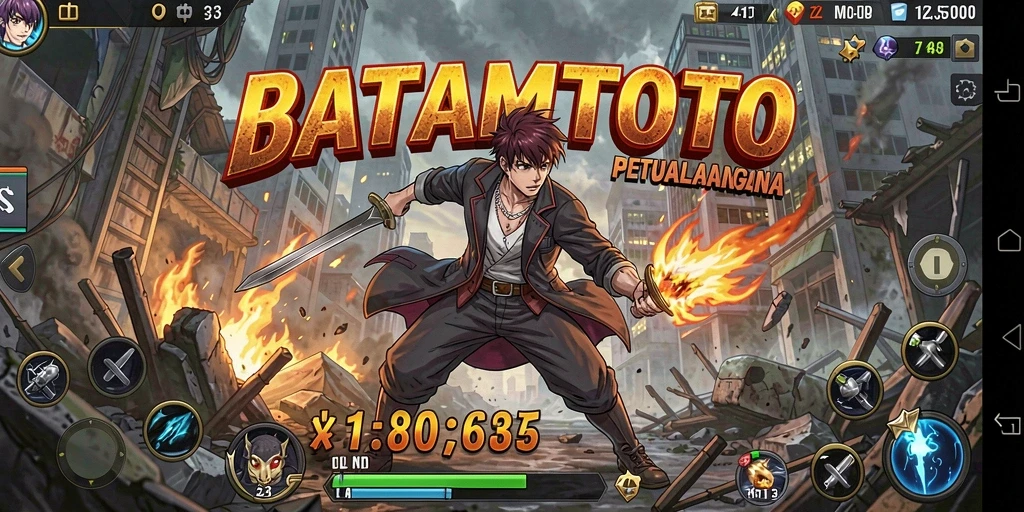 Tampilan gameplay yang memukau dari BATAMTOTO dengan karakter anime yang dinamis.
