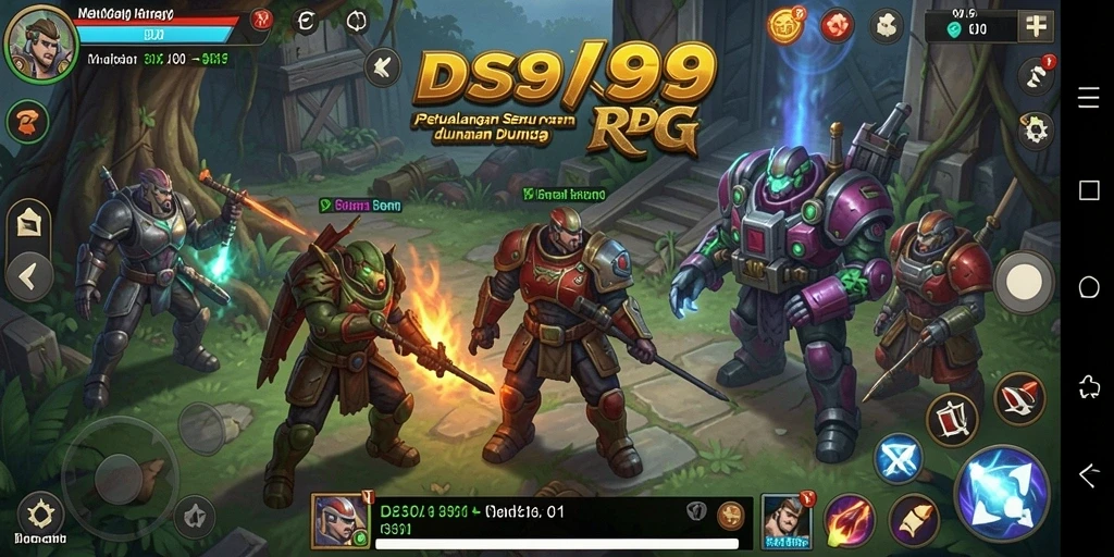 Menampilkan gameplay seru dengan pertarungan karakter di dunia fantasi DS99.