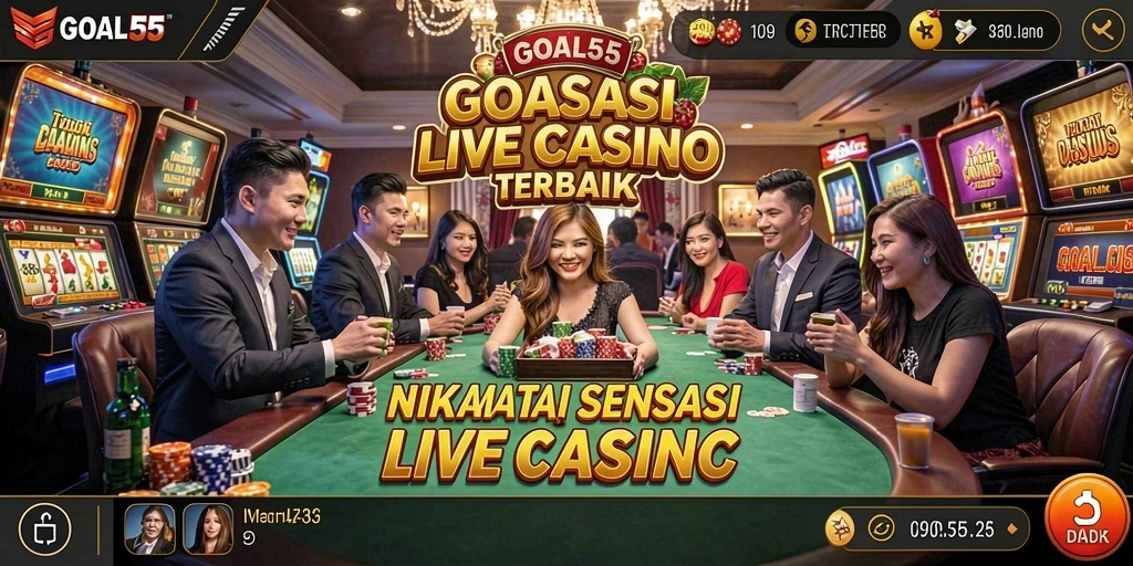 Tampilan permainan Live Casino yang mendebarkan dan interaktif.