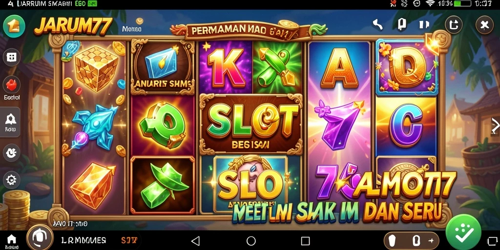 Screenshot JARUM77 menampilkan momen seru saat bermain slot.
