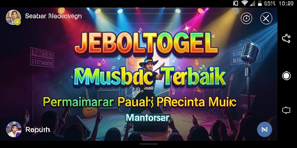 Tampilan gameplay seru dalam aplikasi musik JEBOLTOGEL.