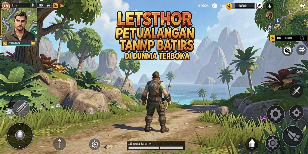 Gameplay LETSTHOR menampilkan kebebasan eksplorasi di dunia terbuka.