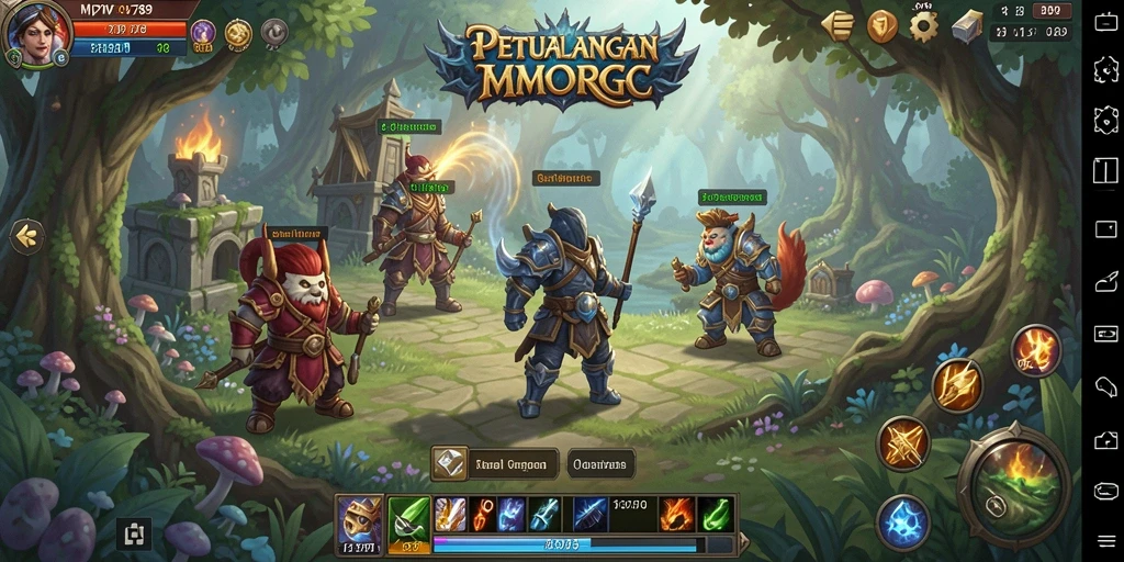 Tampilan gameplay menakjubkan dari MVP789 dalam petualangan MMORPG.
