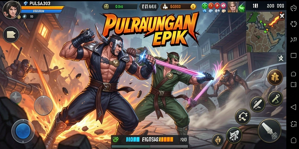 Tampilan gameplay PULSA303 yang penuh aksi dan pertarungan yang mendebarkan.