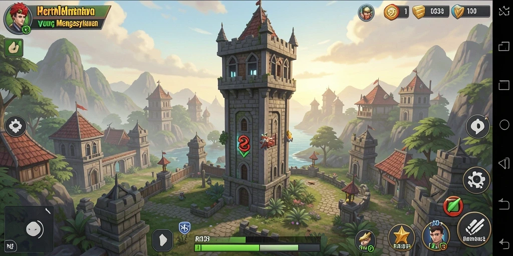 Tampilan gameplay Tower Defense yang menegangkan dan menarik di RR33.