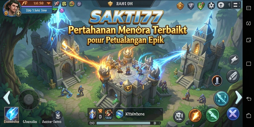 Screenshot SAKTI77 menampilkan aksi mendebarkan dalam game Tower Defense.
