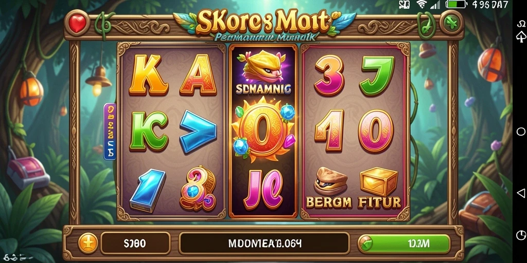 Screenshot menunjukkan gameplay menarik dari SD107 dengan tema Slot.