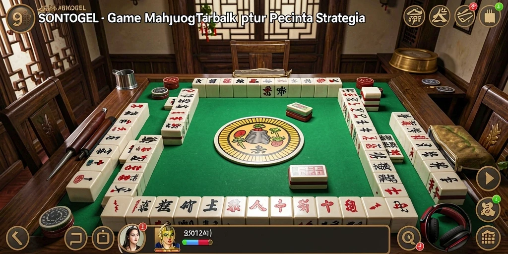 Screenshot dari gameplay <strong>SONTOGEL</strong> yang menampilkan strategi Mahjong yang mendebarkan.