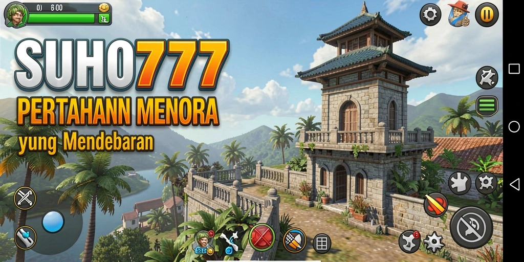 Tampilan gameplay SUHU777 yang menegangkan dalam merencanakan pertahanan.