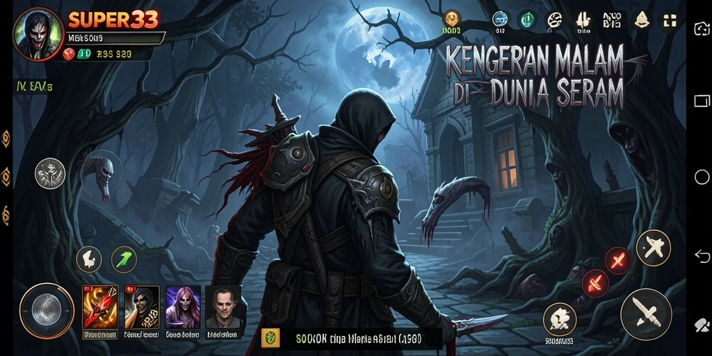 Screenshot SUPER33 menampilkan suasana mencekam saat gameplay berlangsung.