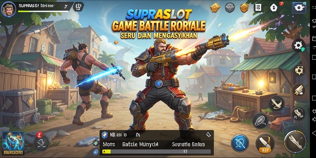 Gameplay seru dalam SUPRASLOT, pertarungan di dunia Battle Royale.
