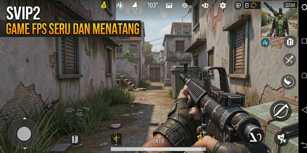 Screenshot gameplay SVIP2 dengan aksi tembak-menembak yang mendebarkan.