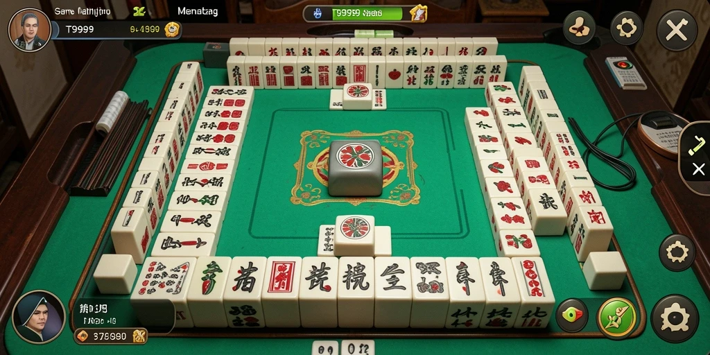 Screenshot gameplay T9999 menunjukkan keseruan permainan Mahjong yang menantang.