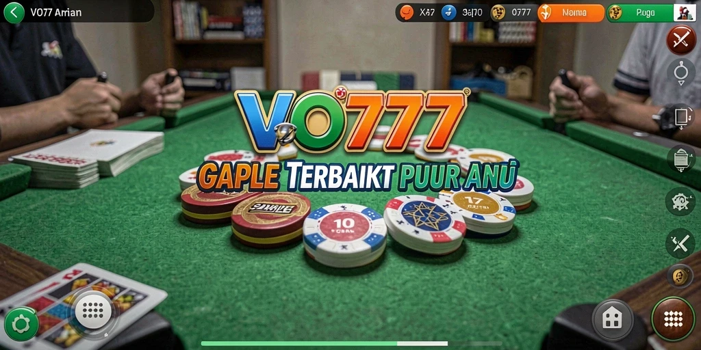 Tampilan screenshot VO777 menampilkan gameplay Gaple yang seru dan interaktif.