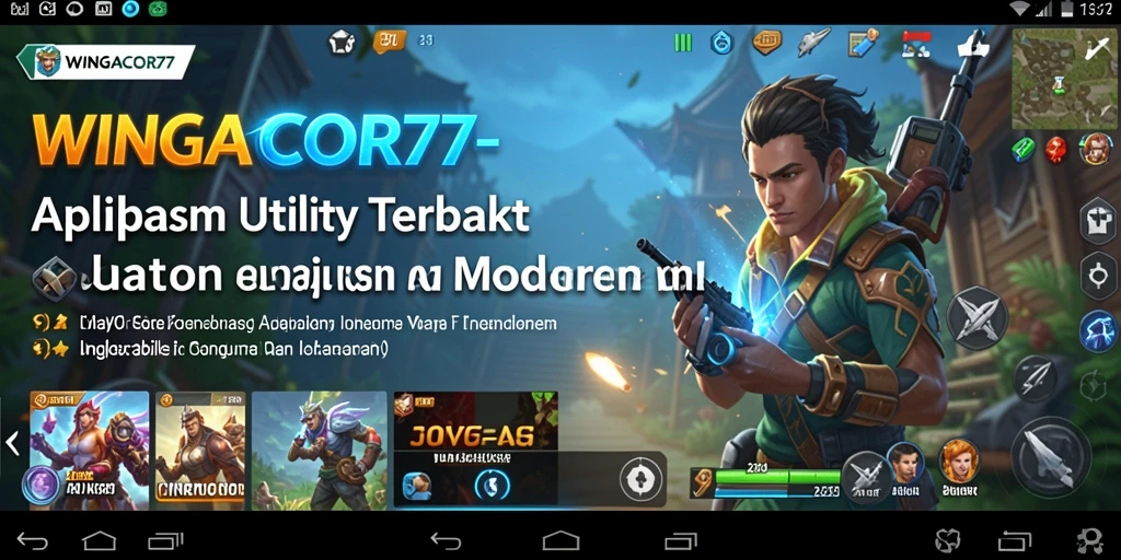 Tampilan utama aplikasi WINGACOR77 dengan berbagai fitur Utility.
